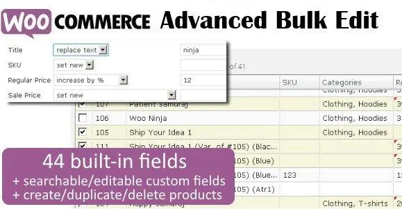 WooCommerce Advanced Bulk Edit 6.1 批量修改产品信息插件下载