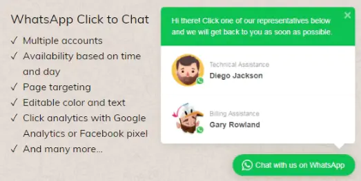 WhatsApp Click to Chat Plugin for WordPress v2.2.12 适用于 WordPress 的 WhatsApp 点击聊天插件下载
