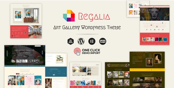Regalia v1.0.7 – 艺术家作品集、艺术画廊主题下载