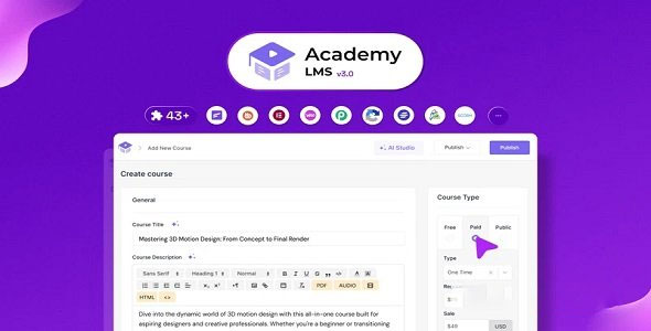 Academy LMS Pro v3.5.0 – 适用于在线课程的一体化 WordPress LMS 插件下载