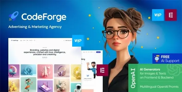 CodeForge v1.9 – IT 公司 WordPress 主题下载