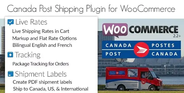 Canada Post Woocommerce Shipping Plugin v1.7.23 加拿大邮政 WooCommerce 运输插件下载