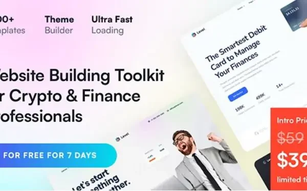 （亲测+稀缺）Level v4.2.4 – 金融技术和数字加密科技WordPress 主题下载