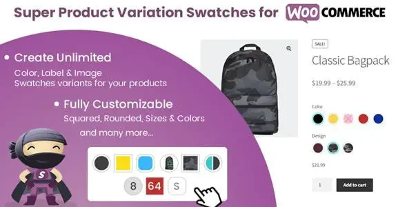 Super Product Variation Swatches v.2.4 WooCommerce多样式变体插件下载