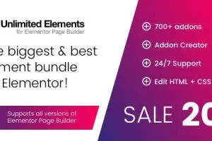 Unlimited Elements for Elementor Pro (Premium) v.2.0.3 Elementor网页设计组件拓展插件免费下载+汉化