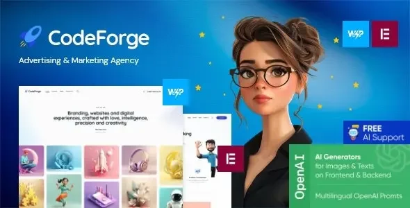 CodeForge v1.9 – IT 公司 WordPress 主题下载